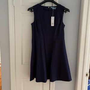 NWT DraperJames Sleeveless A-Line Dress sz 12 NAVY